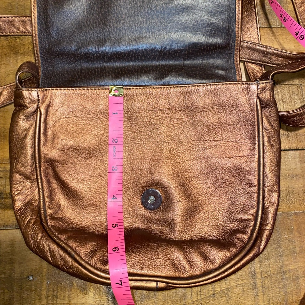 Vintage Italian Copper Leather Purse - Picture 7 of 13